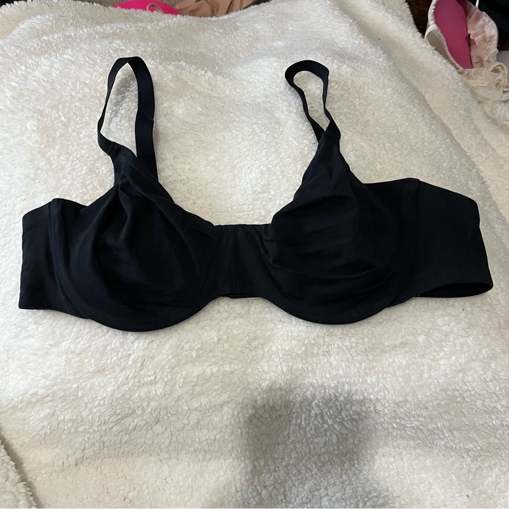 ThirdLove 24/7 T-Shirt Bra Underwire Lined Organic Cotton Classic Black 40B